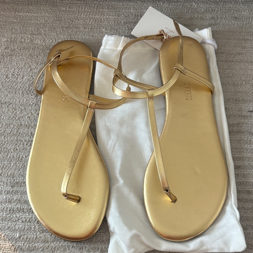 Tkees Gold Strappy Sandals